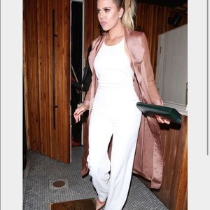 Pink rose silk duster