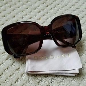 Authentic Bulgari Womens Tortoise Shell Sunglasses