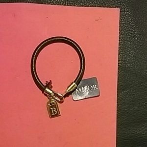 YELLOW BRONZE INITIAL  BRACELET