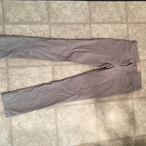 Grey corduroy skinny pants