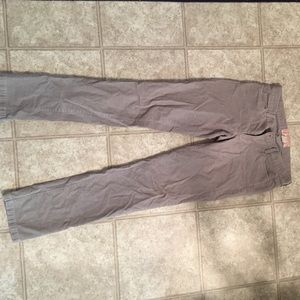 Grey corduroy skinny pants