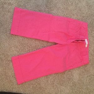 Pink capri JCrew pants!!! 2 hook closure.
