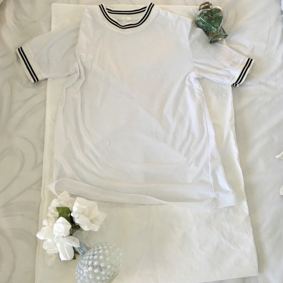 Never worn white and black shirt
