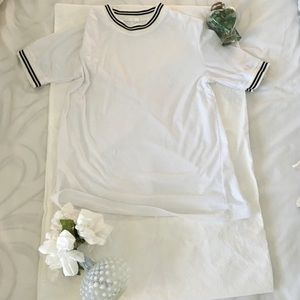 Never worn white and black shirt