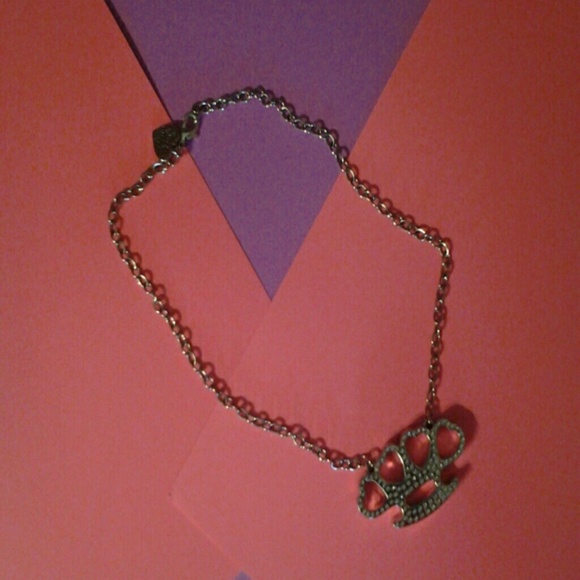Rock Rebel Brass Knuckle Necklace