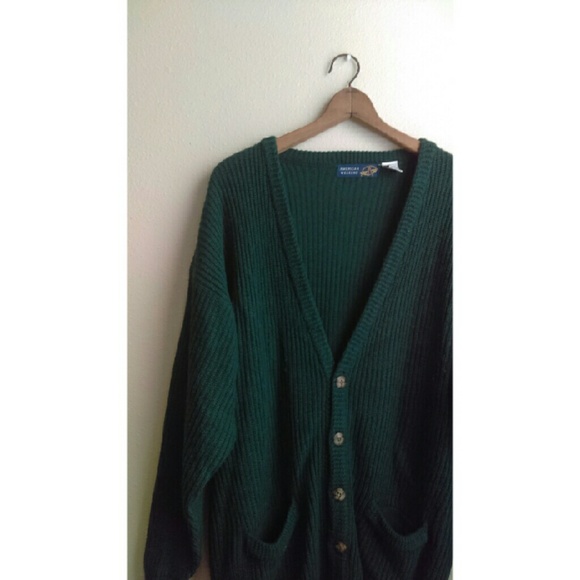 Vintage Forest Green Cardigan