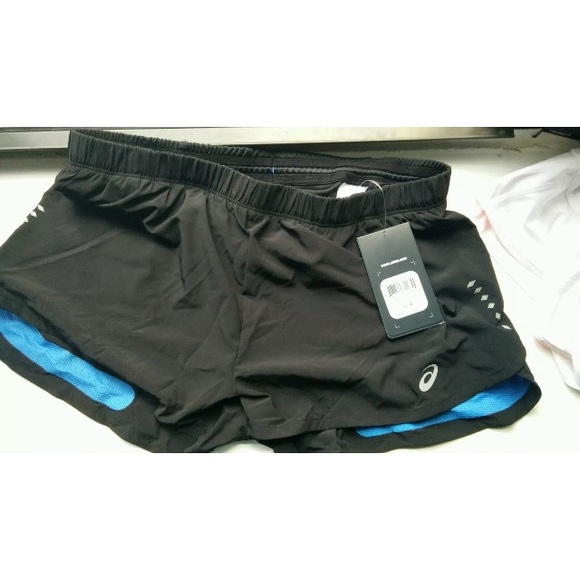 asics 2 in 1 running shorts womens