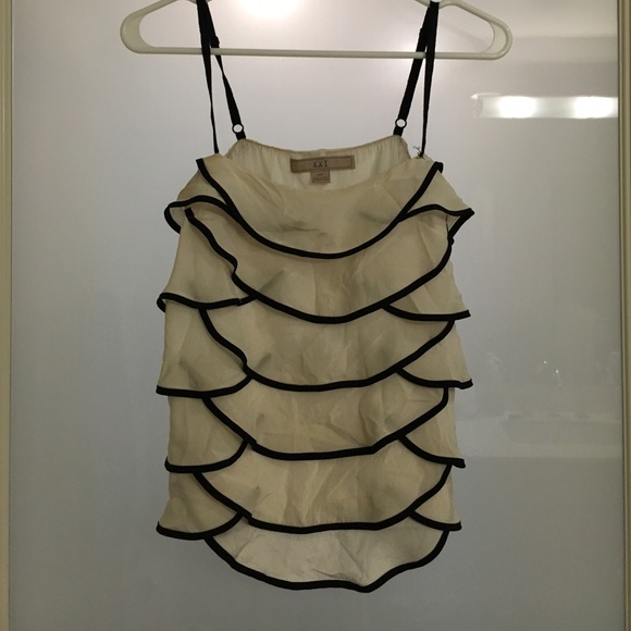 Tiered silk tank top