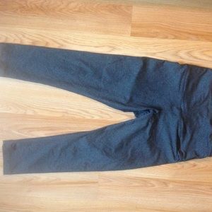 Workout crop leggings, dark grey, stretch.