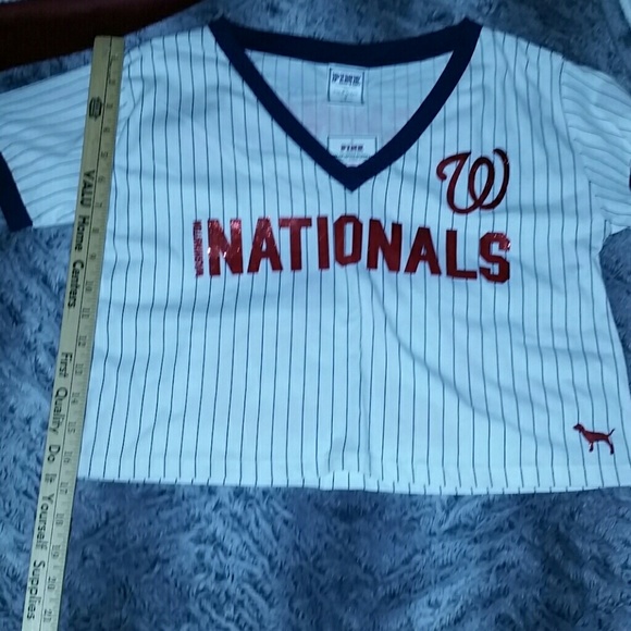 🚫SOLD🚫PINK MLB Washington Nats cropped tee - Picture 5 of 5