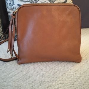 Tan Leather Over the Shoulder Bag