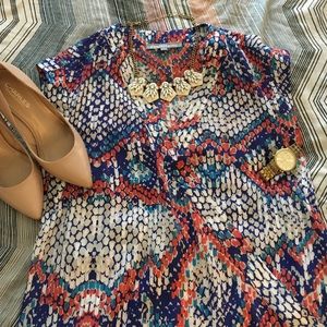 Scale patterned blouse