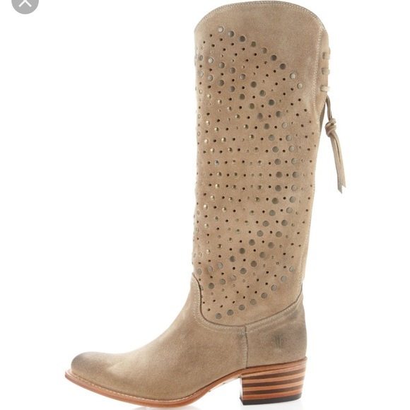 Frye Shoes - Frye Deborah Lace Back Boots in Sand
