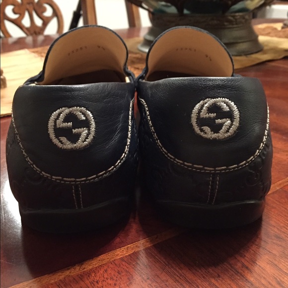 Navy Blue Gucci Loafers