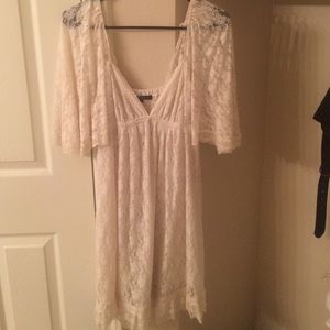 White boho lace dress