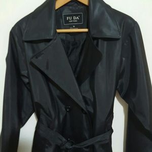 Black rain coat