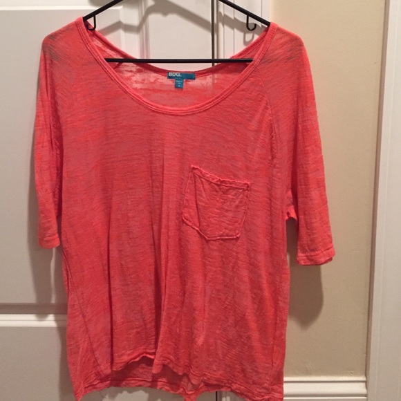 Urban Outfitters 3/4 Sleeve Burnout Pocket Tee - Picture 1 of 1