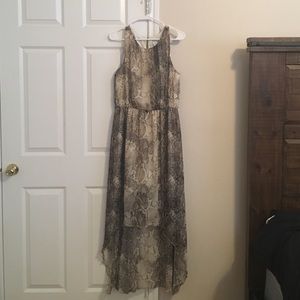 Snake Skin High Low Dress