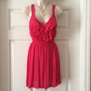 Pink ruffle dress