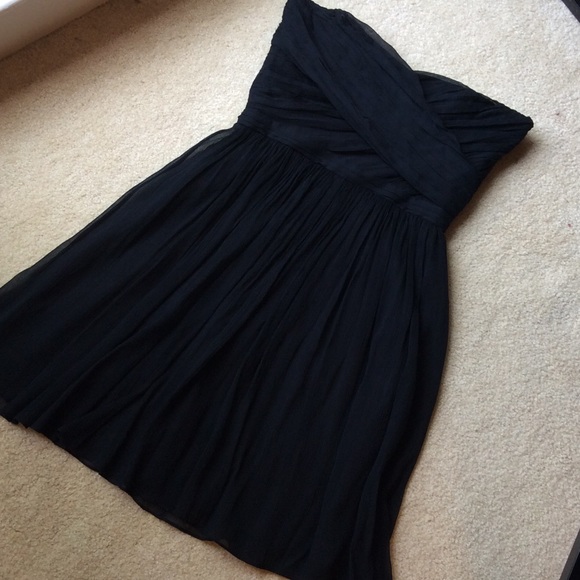J Crew black strapless gown