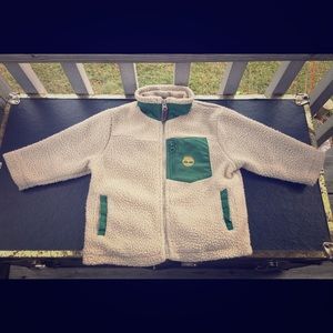Timberland toddler zip up beige fleece