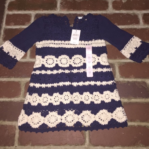 NWT Super cute Baby Gap crocheted dress!