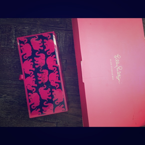 Lilly Pulitzer Glass storage box