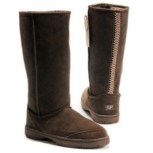 UGG Ultimate Braid Tall Sheepskin Brown Boots Used