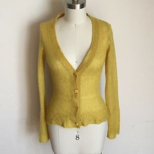Mustard/Gold-colored Charlie & Robin cardigan