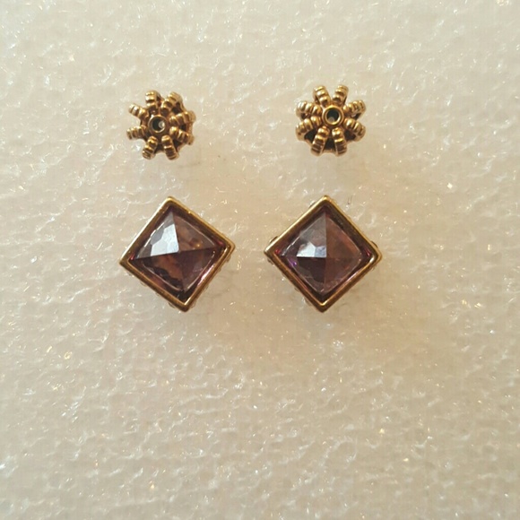 Juicy Couture Purple Pyramid Studs