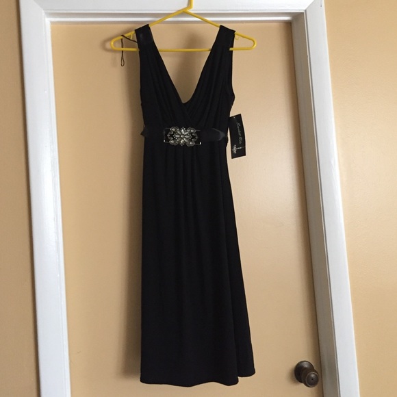 Black, low cut dress