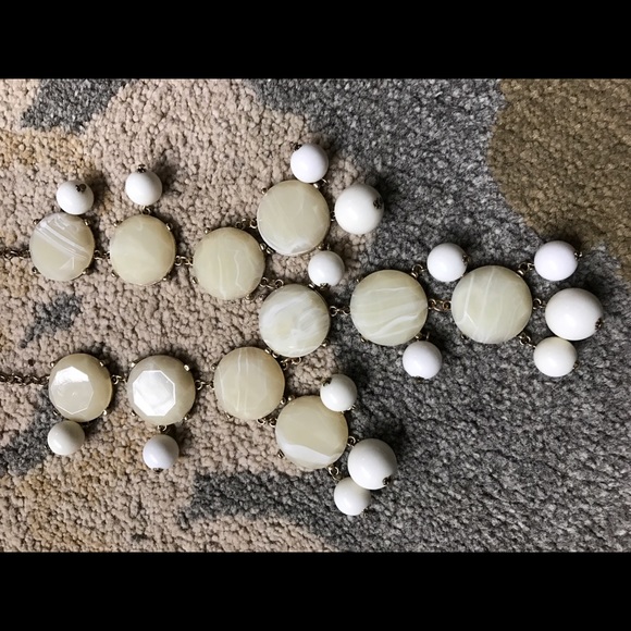 Creme bib necklace