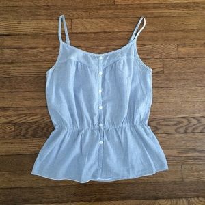 Pinstripe spaghetti strap top