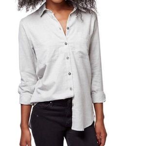Topshop Herringbone Chambray Top