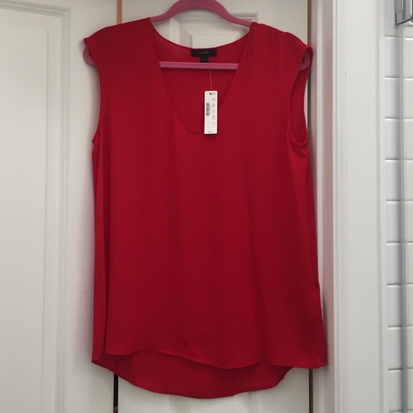 Red J.Crew Blouse (NWT)