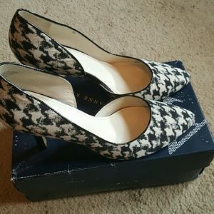 Just Reduced!! AK Houndstooth Heels (like new)