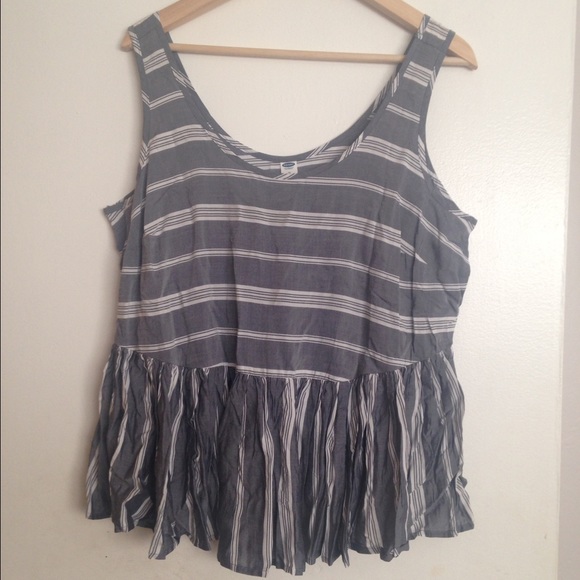 Striped peplum plus