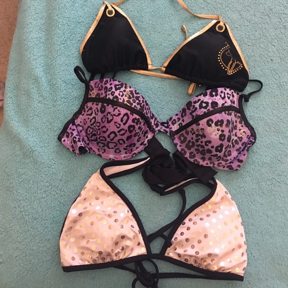 6 bikini tops, baby phat, Guess, Apple Bottoms