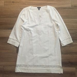 J Crew cotton white cover up dress