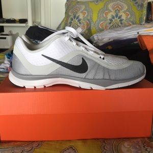Brand New, In the box. White Nike Training shoes!