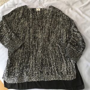 Knit top with sparkles.