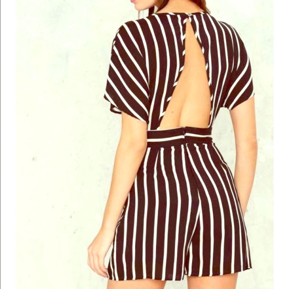 NastyGal Striped Away Romper