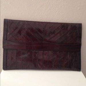 Vintage eel skin clutch.