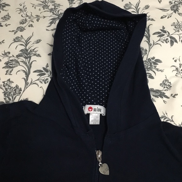 Navy Blue So-Low Zip-up - Picture 2 of 3