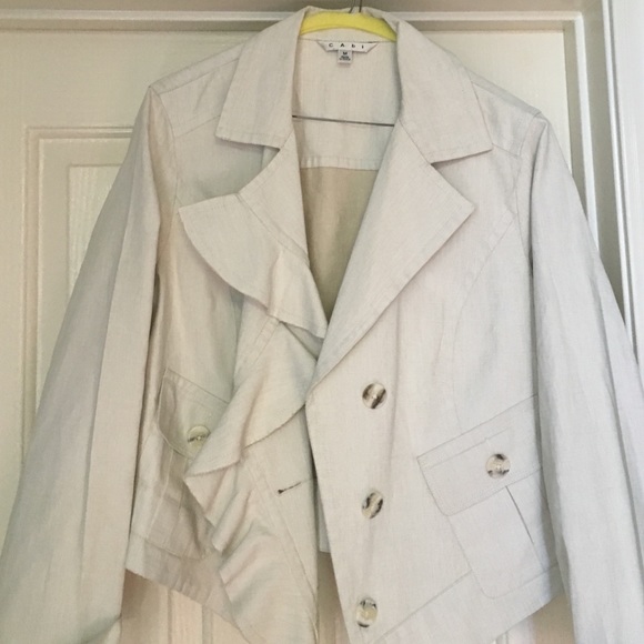 CABI ruffle front blazer