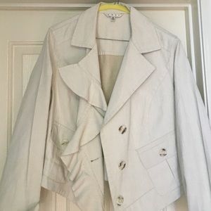CABI ruffle front blazer