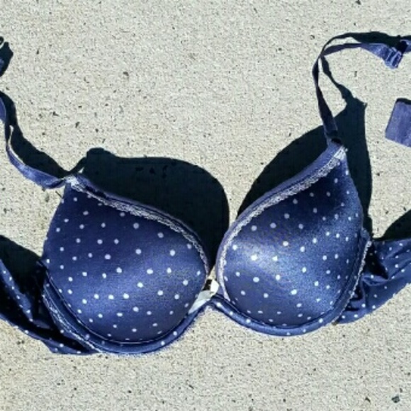 💋SALE💋 Aerie 32A Emma navy polka dot bra