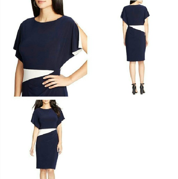 Lauren Ralph Lauren color block matte jersey dress