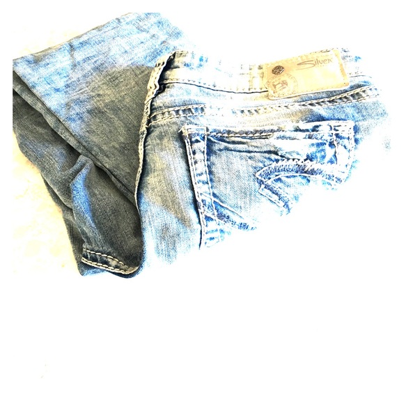 Silver Aiko Classic Stretch Cropped Jean