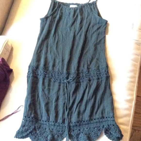 Black dress/coverup with crochet detail